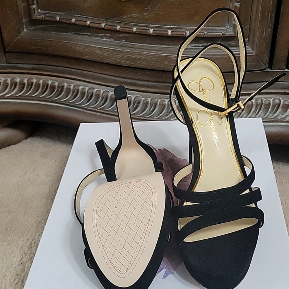 Jessica Simpson Black Balina Heels